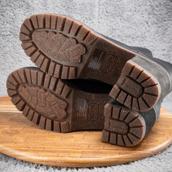 KORKS Elsie Black Faux Leather Booties Block Heel Women’s Size 9.5 MSRP $150 - Picture 5 of 7